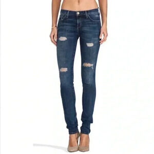 Current Elliott Distressed Skinny Jeans  Size 27